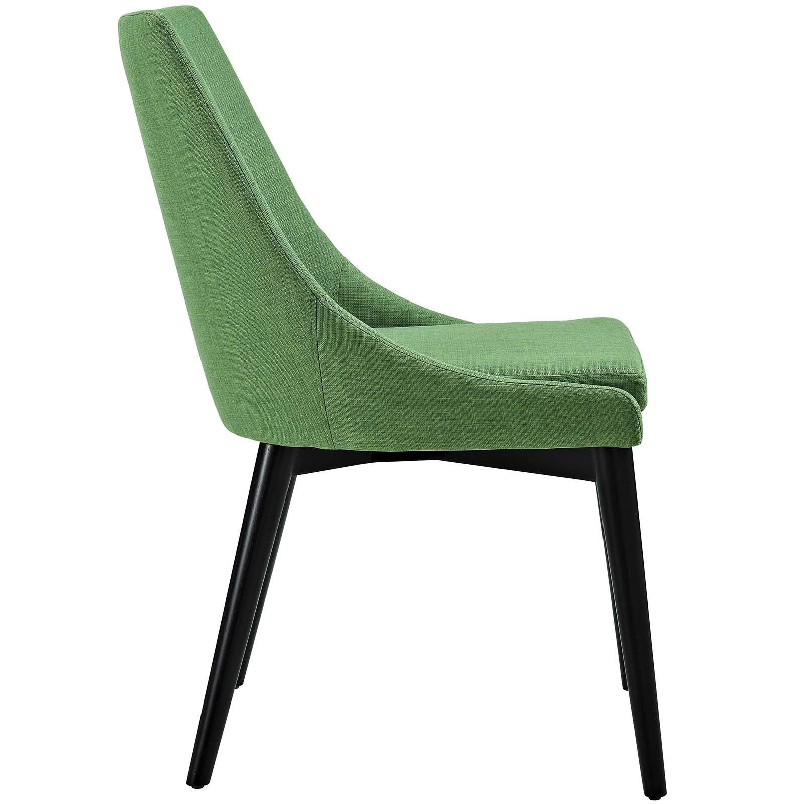 Modway Viscount Mid-Century Modern Upholstered Fabric Kitchen and Dining Room Chair in Kelly Green