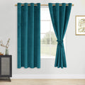 DWCN Velvet Curtains - Room Darkening Light Blocking Window Drapes for Nursery Bedroom, Living Room, Tieable Solid Grommet Curta