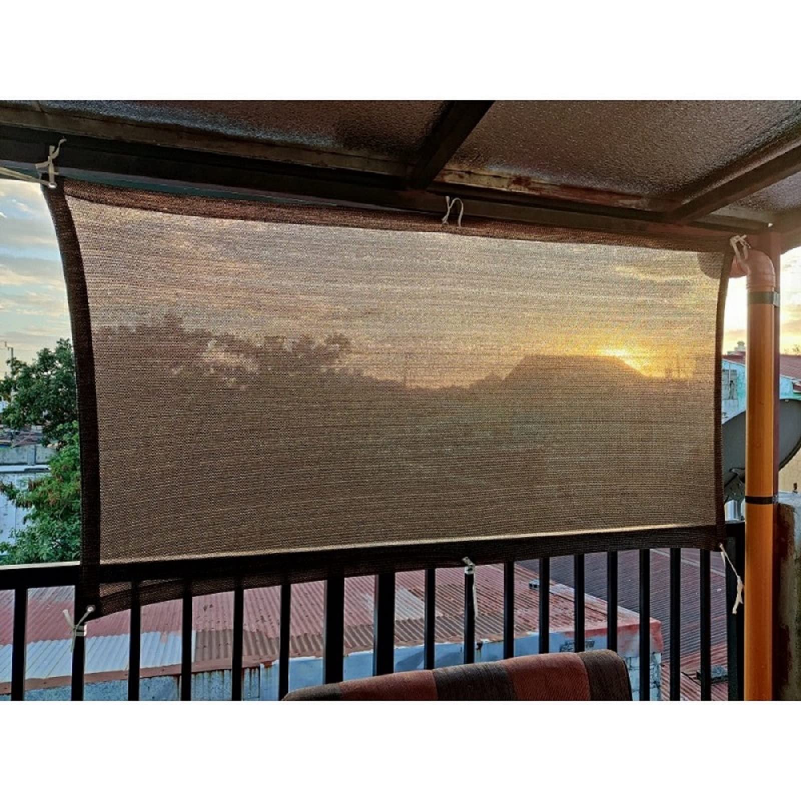 Abrotain Fence Privacy Screen Balcony Sun Shade Cloth 3'3'X9'9' 80% Shade Fabric Outdoor Patio Screens Mesh Panels Apartments
