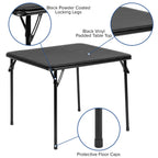 Flash Furniture Mindy Kids 5-Piece Folding Table And Chairs Set For Daycare And Classrooms, Children'S Activity Table And Chairs Set, Black