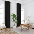 Joydeco Blackout Curtains For Bedroom 84 Inch Length,Back Tab/Rod Pocket 100% Blackout Living Room Drapes, Textured Thermal Insu