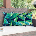 Magpie Fabrics Patio Lumbar Pillow Covers Only 20'X12', Set Of 2, Outdoor Indoor Cushion Cases Decorative Throw Rectangular Pi