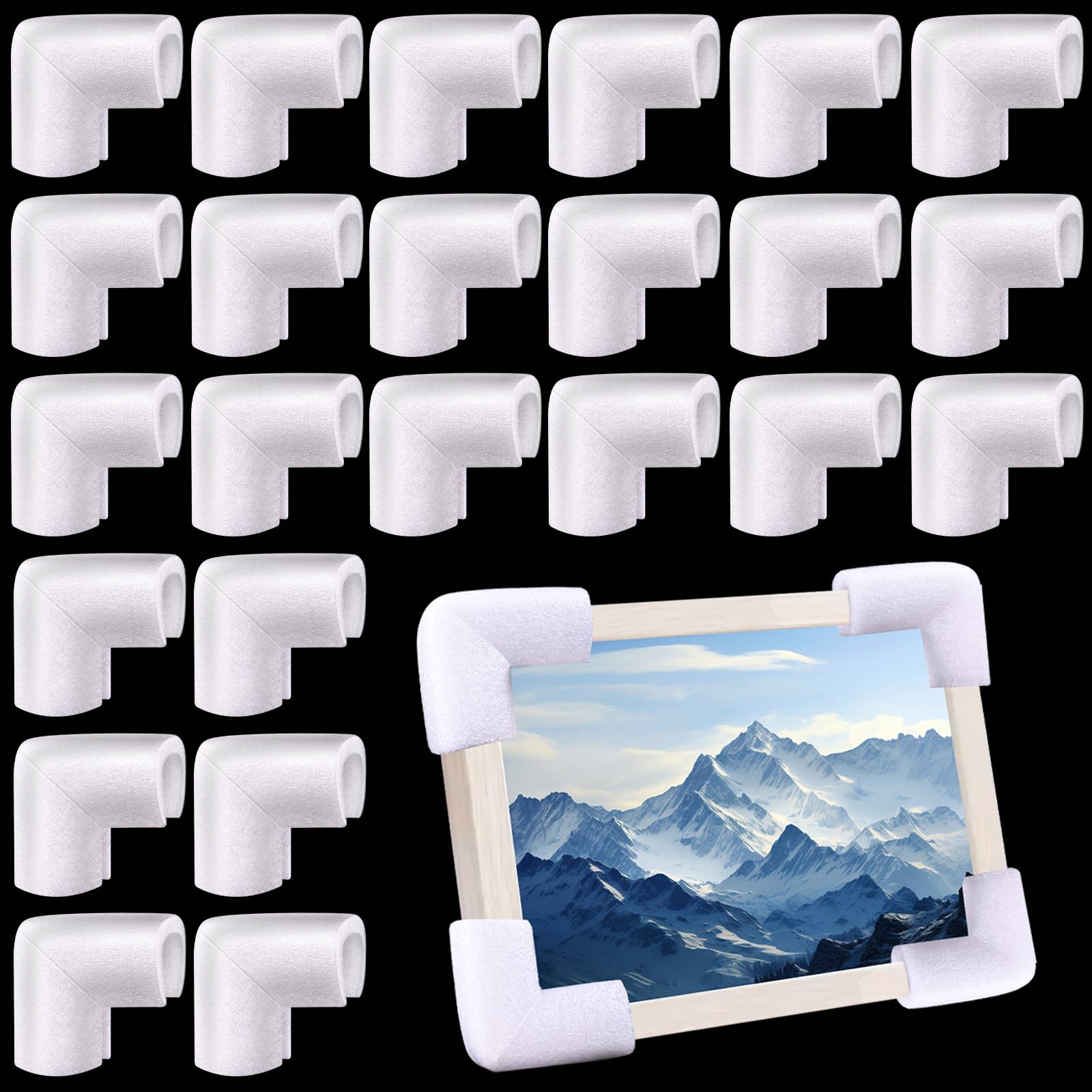 Hiitytin Foam Corner Protectors - 24 Pcs L-shaped Packing Frame - Pear ...