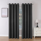 Joydeco Blackout Curtains 96 Inch Length 2 Panels Set, Thermal Insulated 95 Long Curtains& Drapes 2 Burg, Room Darkening Grommet
