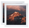 LEKAIYA 8x8 White Picture Frames Set of 2, Square Solid Wood Photo Frame for Tabletop or Wall Mounting