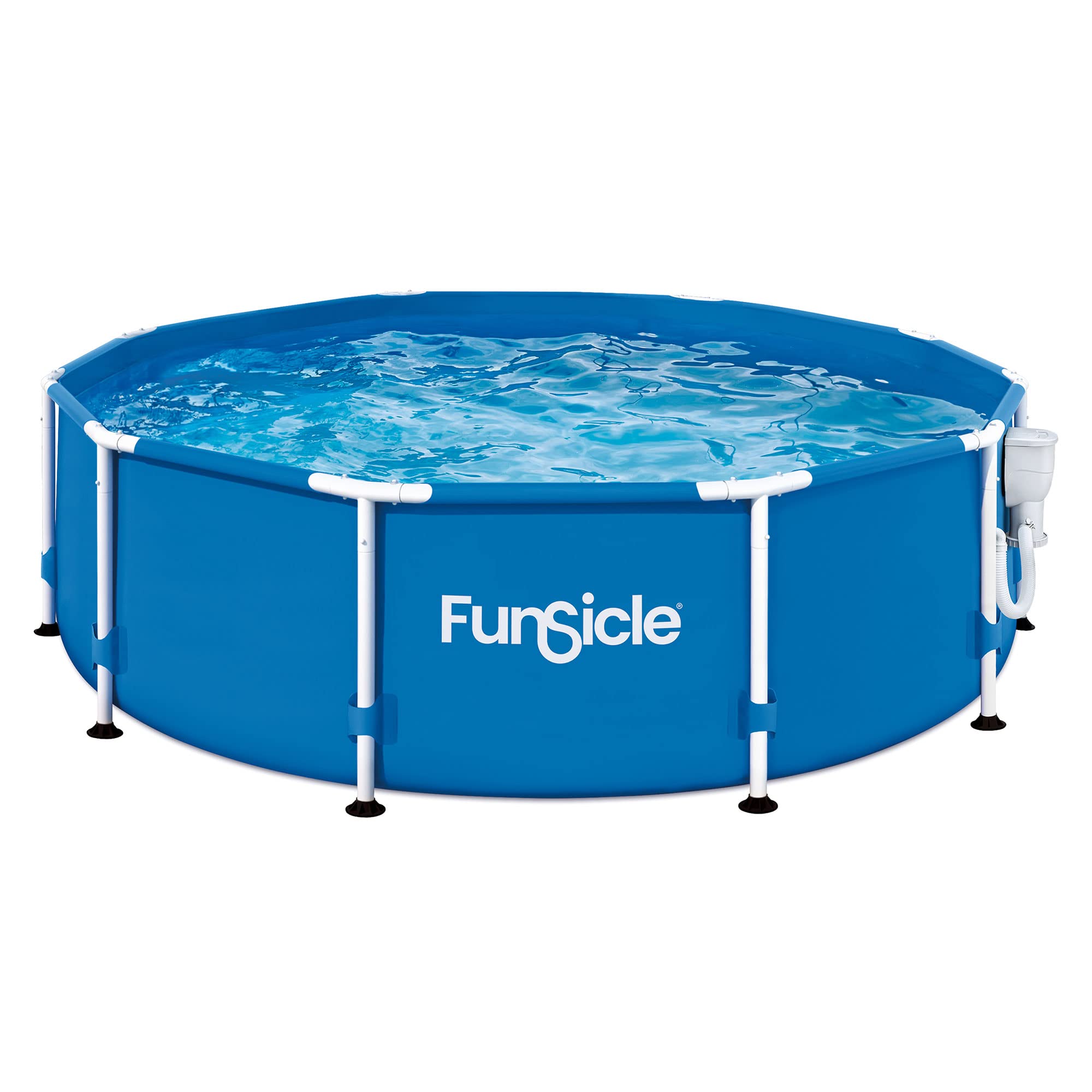 Funsicle Active 8' X 30' Outdoor Round Frame Above Ground Swimming Pool Set With Filter Pump And Type D Filter Cartridge, Blue