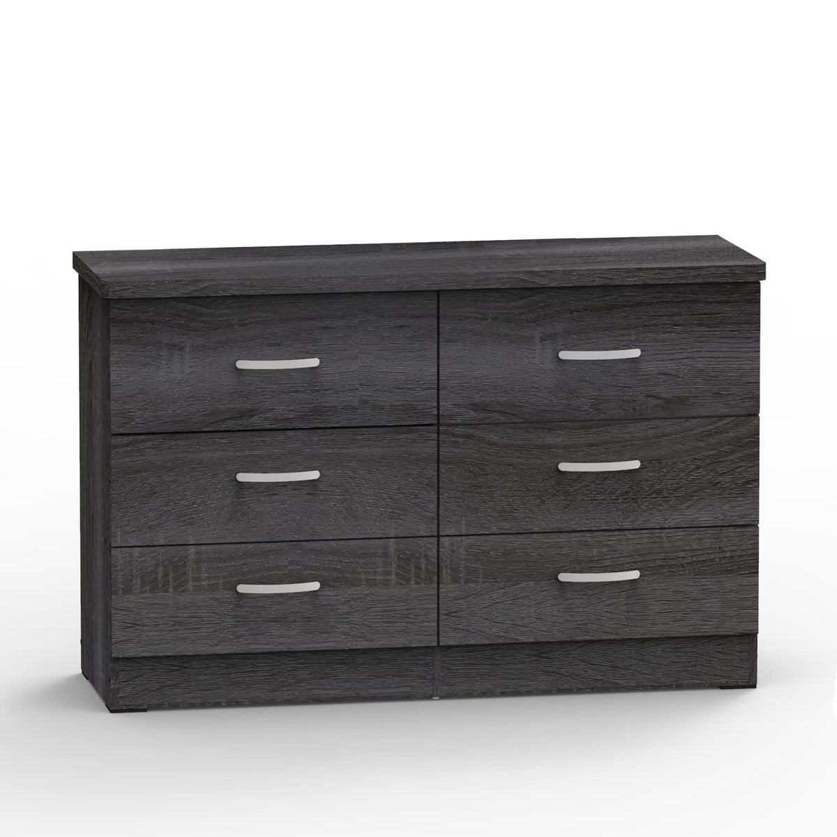 Better Home Products DD and PAM 6 Drawer Engineered Wood Bedroom Dresser Tobacco