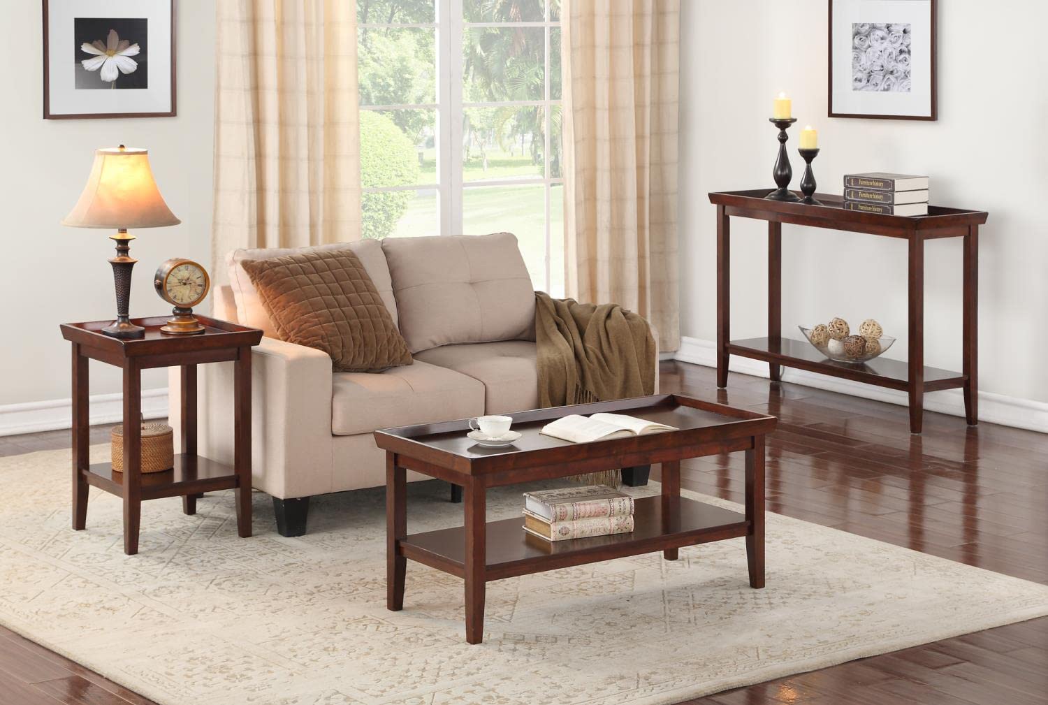 Convenience Concepts Ledgewood Console Table with Shelf