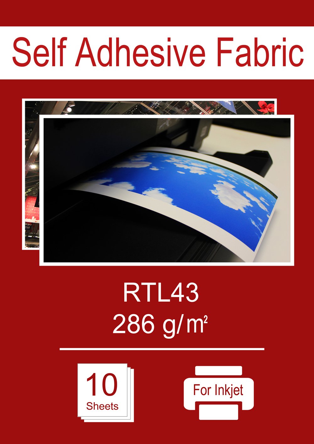 Rtl43] 10 Sheets X A4 Size, Inkjet Self Adhesive Fabric Sheet | Inkjet Self Adhesive Textile | Self Adhesive Canvas Sticker For