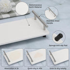 Segbeauty 12X6In Quick Dry Stone Sink Tray, Water Absorbent Instant Drying Diatomite Tray For Sink, Bathroom Tray Countertop Org