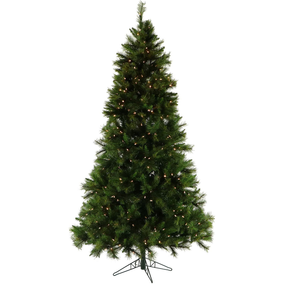 Christmas Time 7.5-Ft. Pennsylvania Pine Artificial Christmas Tree With White Incandescent Smart Lights, Realistic Pvc, Festive Holiday Decor For Home, Office, Flame Retardant