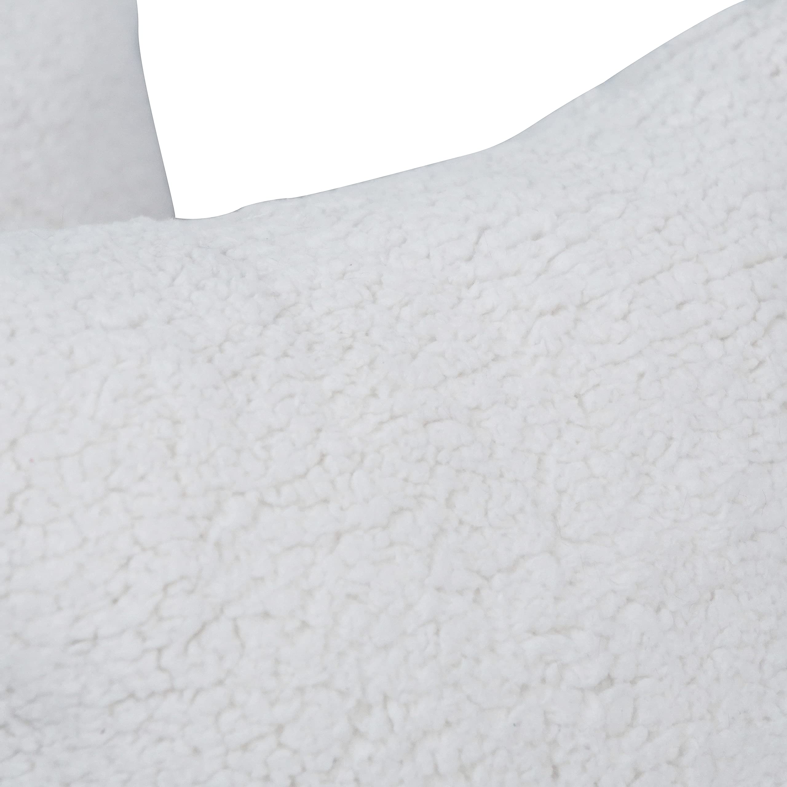 Blazing Needles Square Faux Fur Throw Pillow, 17&quot;, Grattan Rice