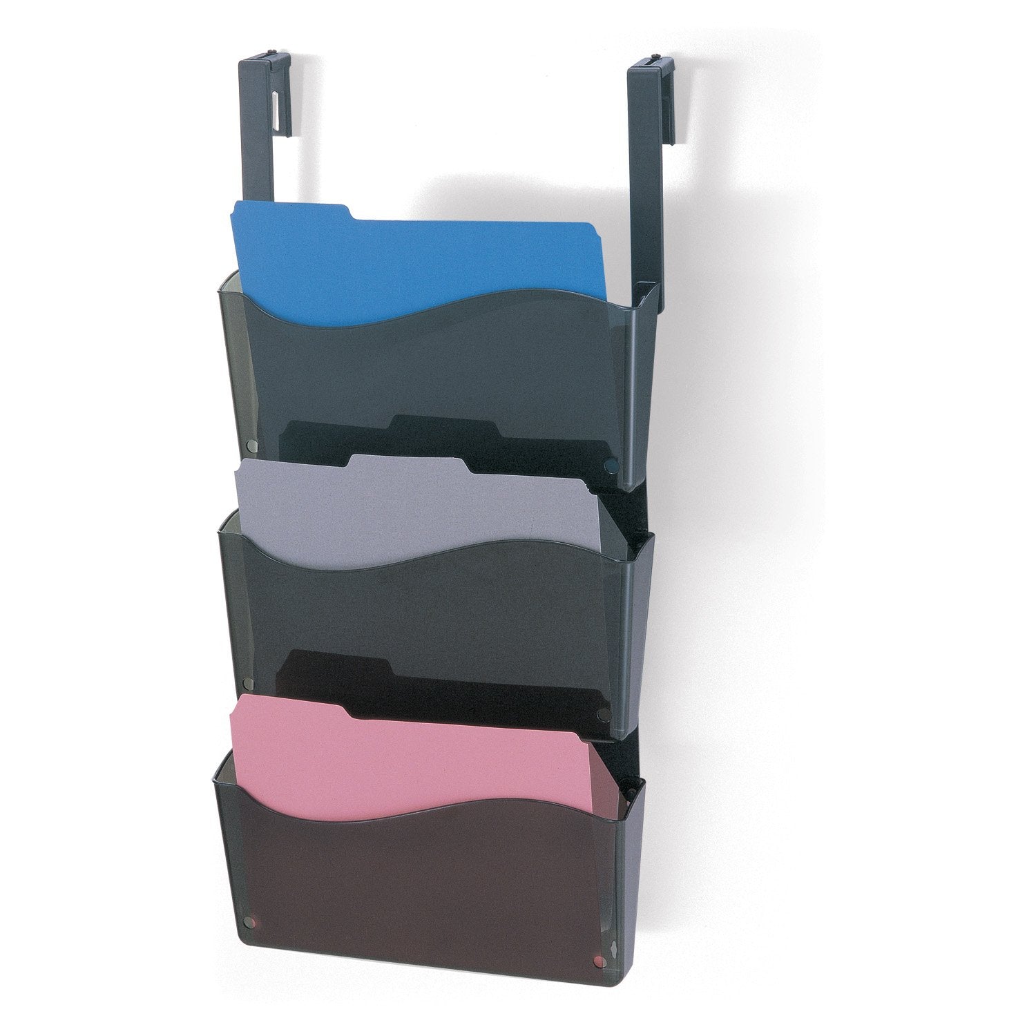 Officemate Unbreakable Wall Files, Letter/A4 Size With Hanger Set, Smoke, 3 Pack, (21611)