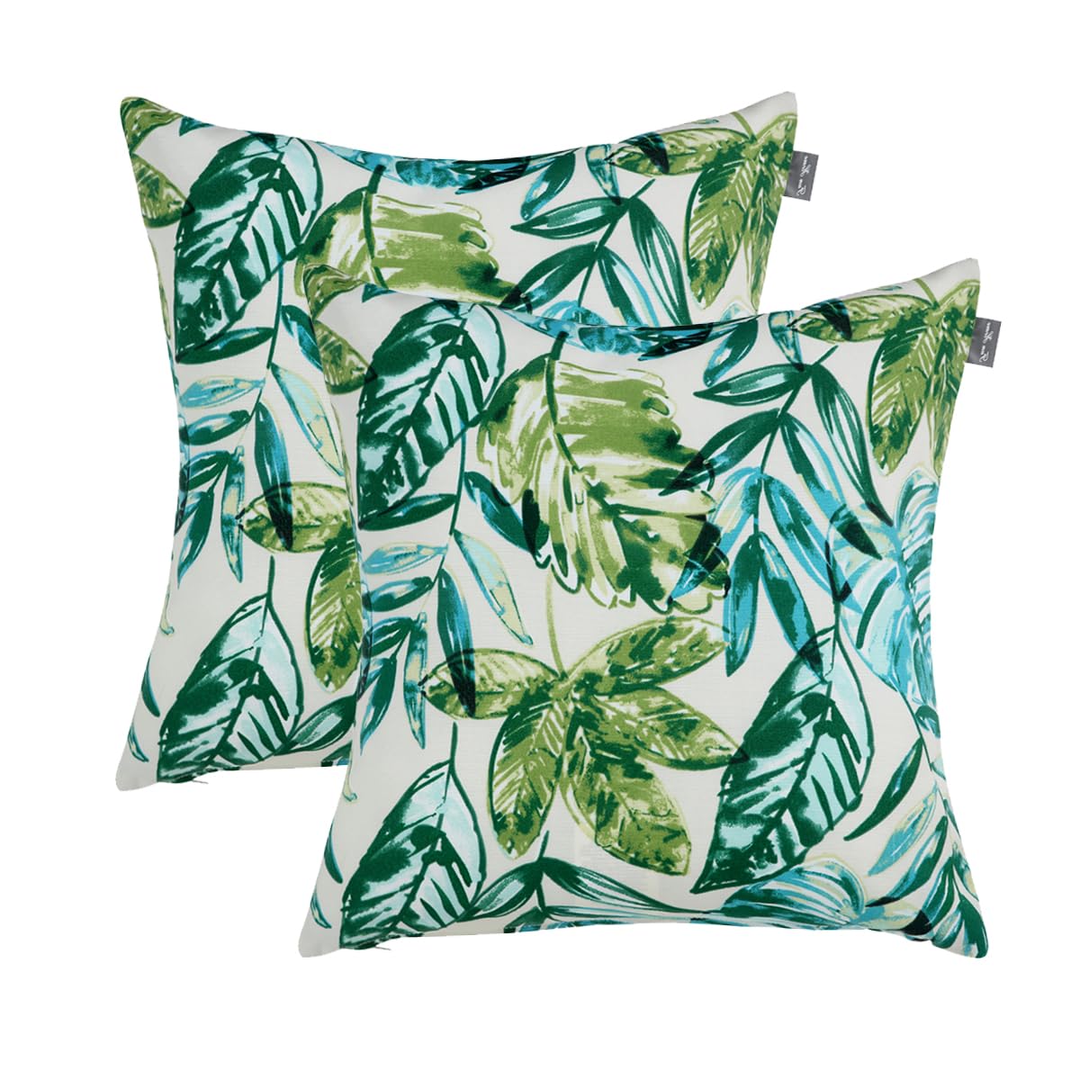 Funhome Waterproof Outdoor Throw Pillows For Patio Furniture,18X18 Inch Decorative Pillows Set Of 2 With Insert,Hidden Zipper He