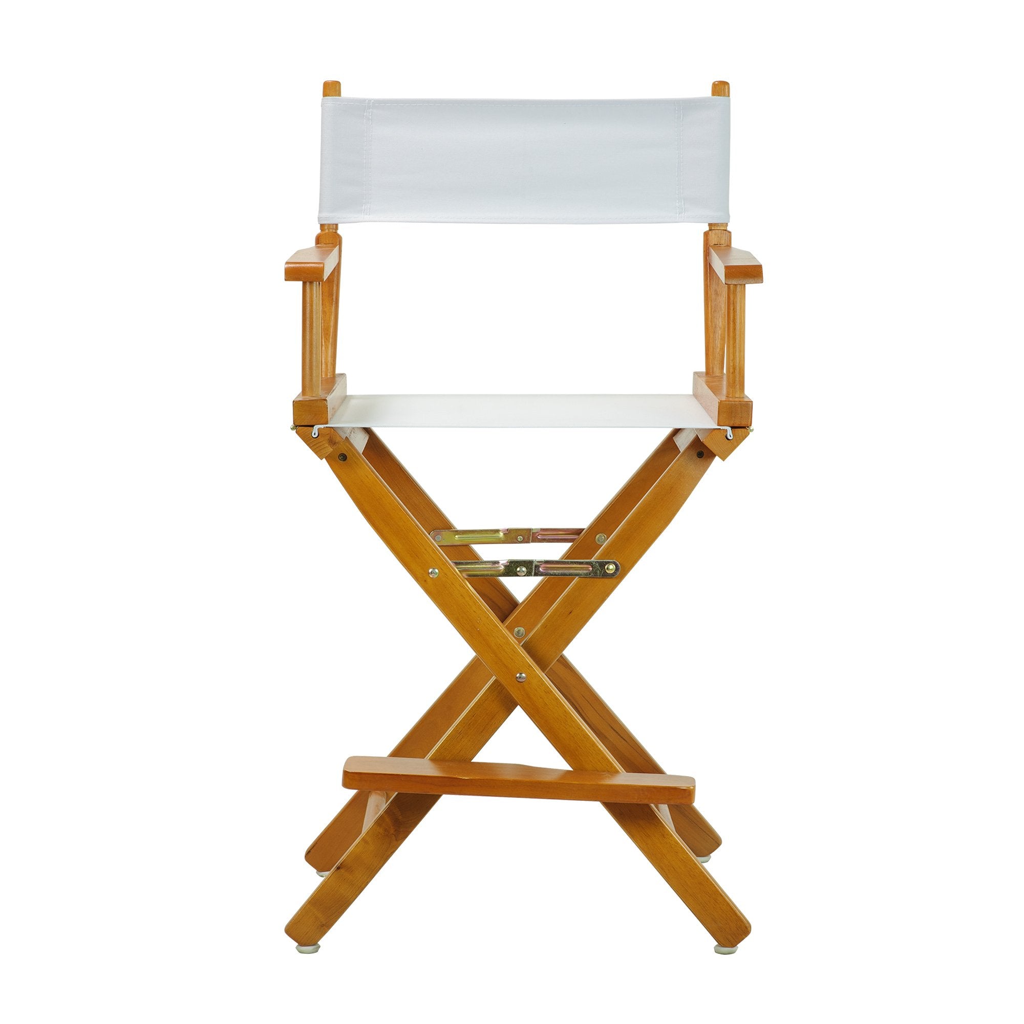 Casual Home 24&quot; Director's Chair Honey Oak Frame-with White Canvas, Counter Height