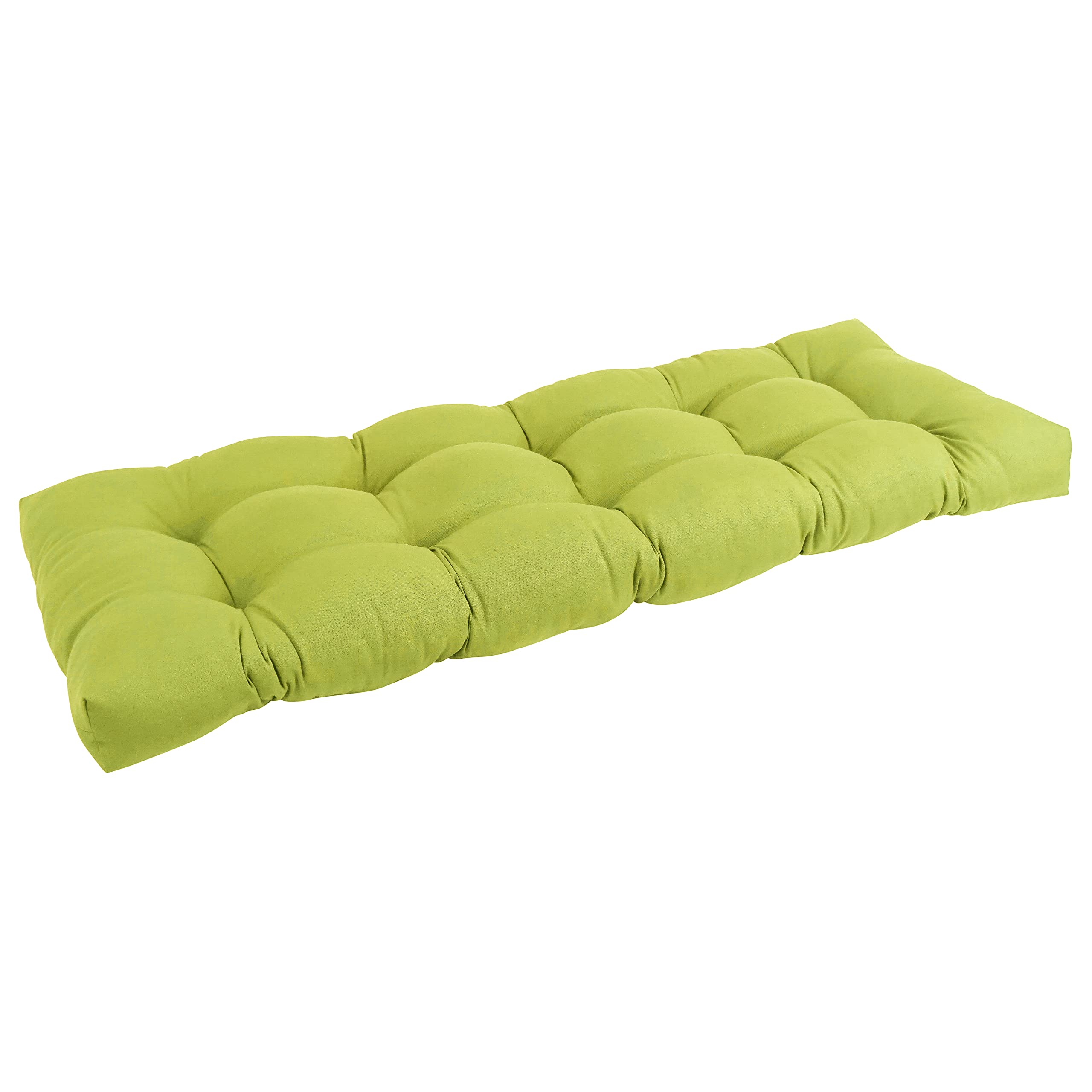 Blazing Needles Twill Tufted Bench Cushion, 51 x 19, Mojito Lime 1 Count