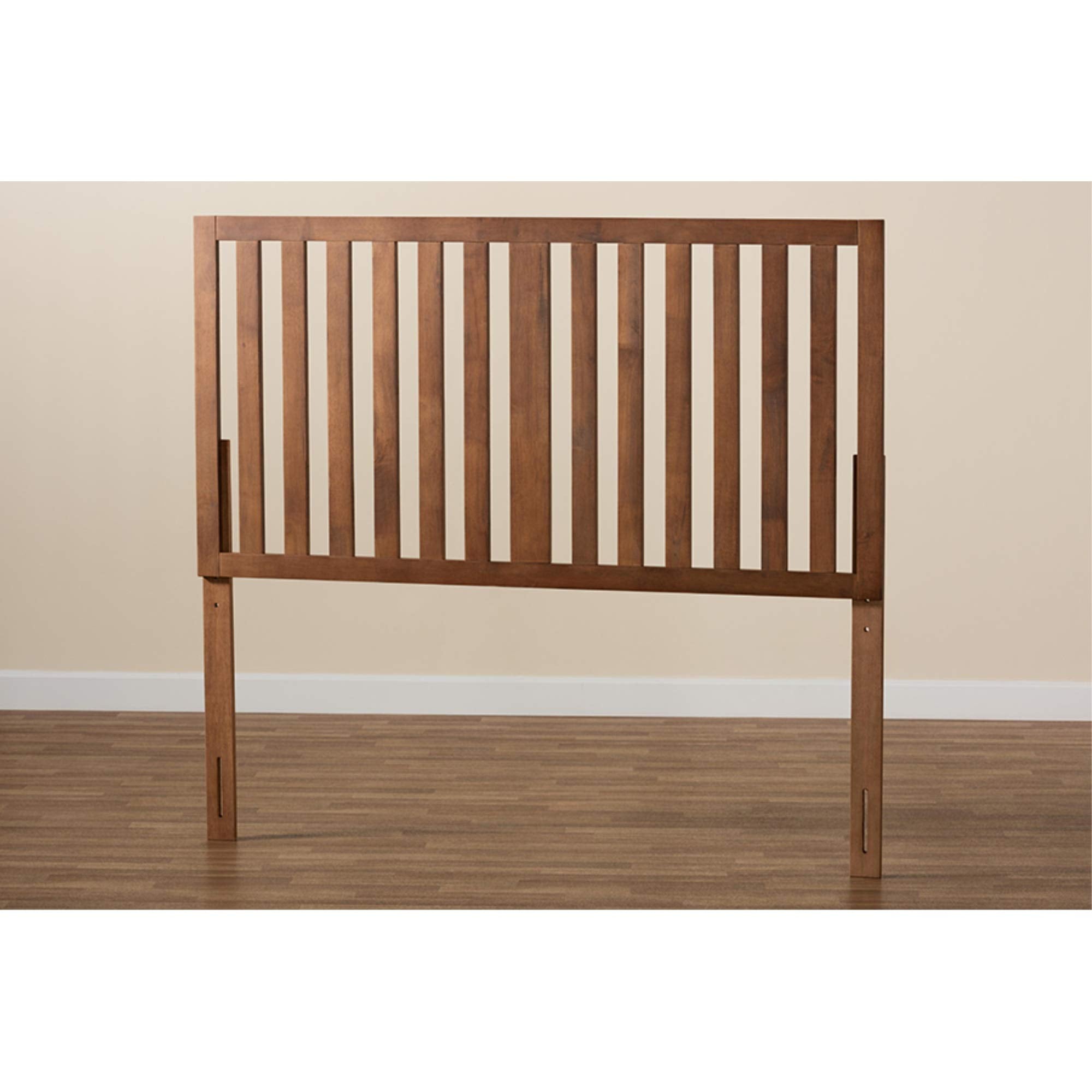 Baxton Studio Oren Modern and Transitional Ash Walnut Finished Wood Queen Size Headboard