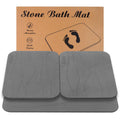 JIZEUO Stone Bath Mat, Set of 3,Diatomaceous Earth Shower Mat, Non-Slip Super Absorbent Quick Drying Bath Mat for Bathroom Floor