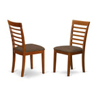 East West Furniture MILA7-SBR-C Milan 7 Piece Kitchen Set Consist of a Rectangle Table with Butterfly Leaf and 6 Linen Fabric Dining Room Chairs, 36x54 Inch