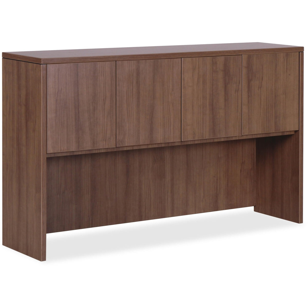 Lorell Essentials Series Walnut 4-Door Hutch