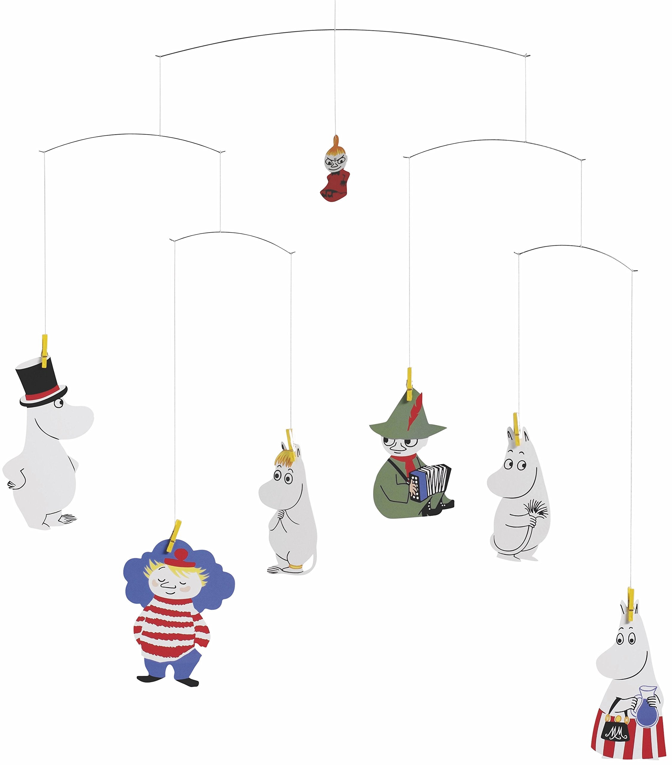 Moomin Hanging Nursery Mobile - 23 Inches - High Quality - Handmade in Denmark by Flensted