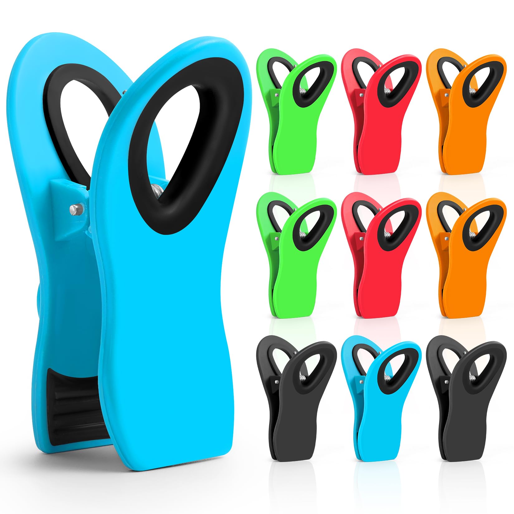 Jetmore 10 Pack Clips - Chip, Bag, Food Clips For Storage & Fridge, Snack, Kitchen, Packages