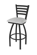 410 Jackie 36 Swivel Bar Stool with Black Wrinkle Finish and Graph Alpine Seat
