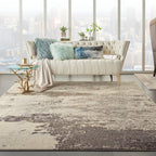 Nourison Celestial Modern Abstract Ivory/Pink 5'3' X 7'3' Area Rug, Easy Cleaning, Non Shedding, Bed Room, Living Room, Dining