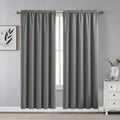 CUCRAF Light Grey Blackout Curtains 72 inch Length 2 Panels Set, Rod Pocket Room Darkening Drapes for Bedroom Living Room, Insul