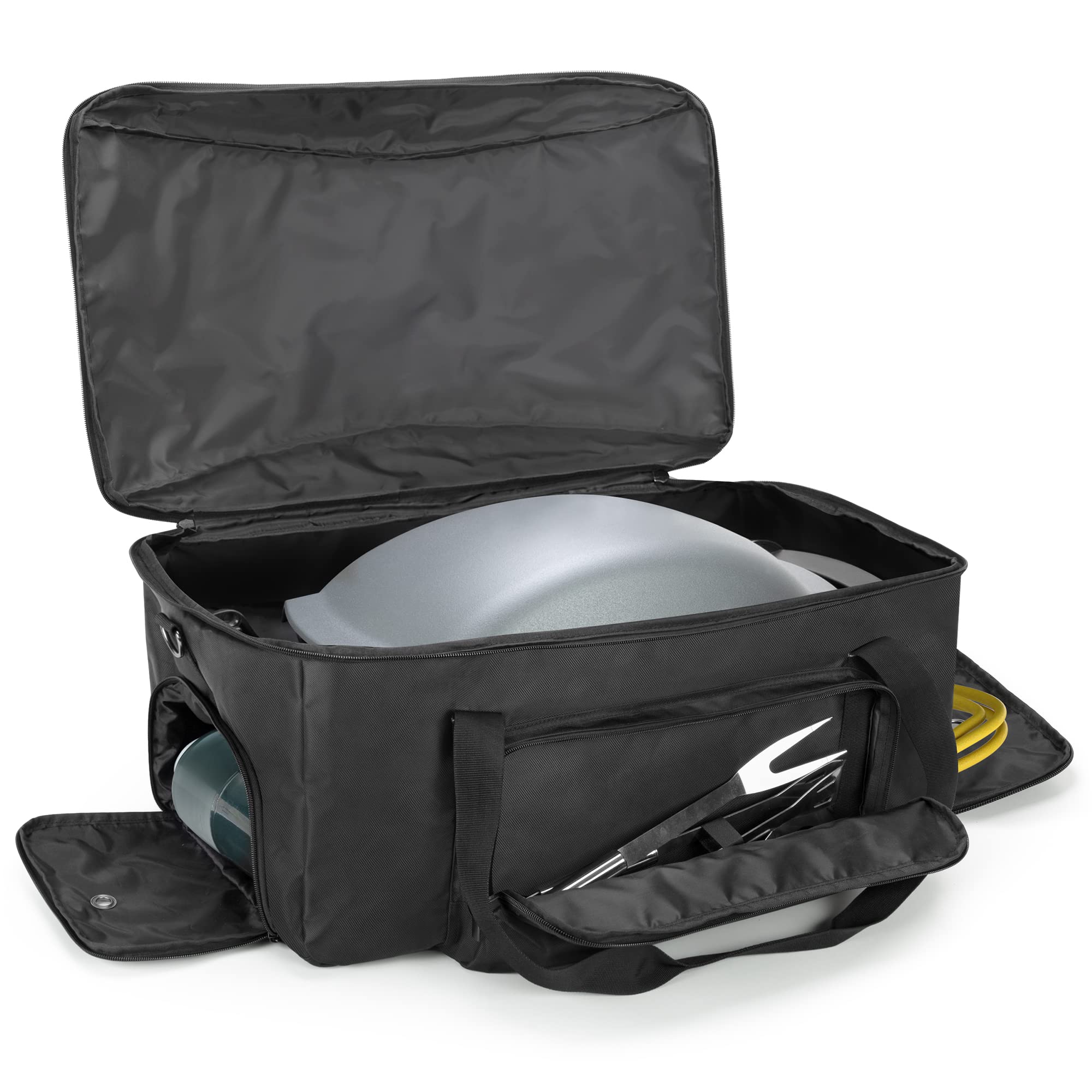 Samdew Outdoor Barbecue Grill Cover Compatible With Weber Q1400 Electric Grill, Portable Grill Storage Carry Bag Compatible With