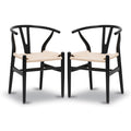 POLY & BARK Weave Chair, Set of 2, Black