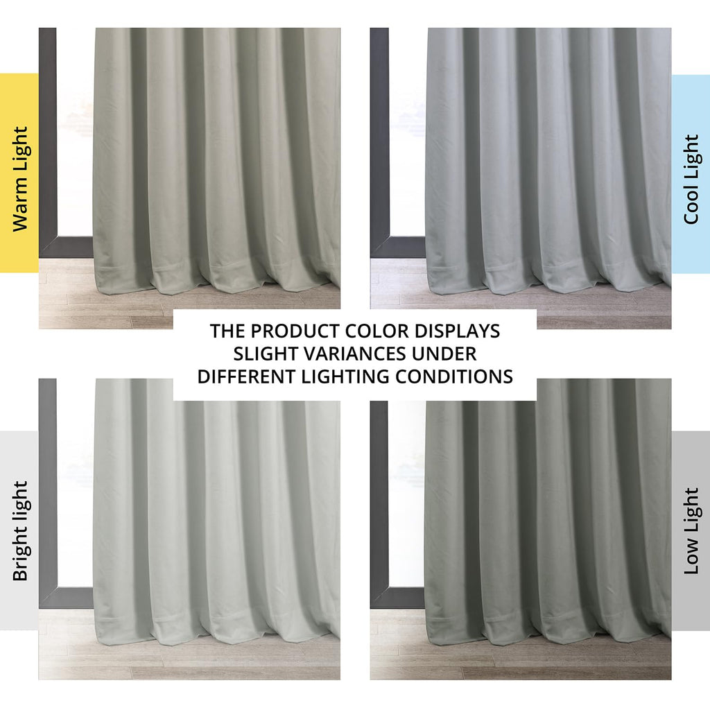 Hpd Half Price Drapes Signature Velvet Thermal Blackout Curtains For Living Room 108 Inch Long (1 Panel) Rod Pocket Insulated Blackout Curtains For Bedroom Window Curtains, 50W X 108L, Reflection Grey