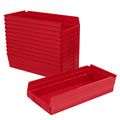 Akro-Mils 30158 Plastic Nesting Shelf Bin Box, (18-Inch X 8-Inch X 4-Inch), Red, (12-Pack)