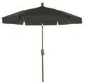 FiberBuilt Umbrellas Garden Umbrella, 7.5 Foot Black Canopy and Champagne Bronze Pole