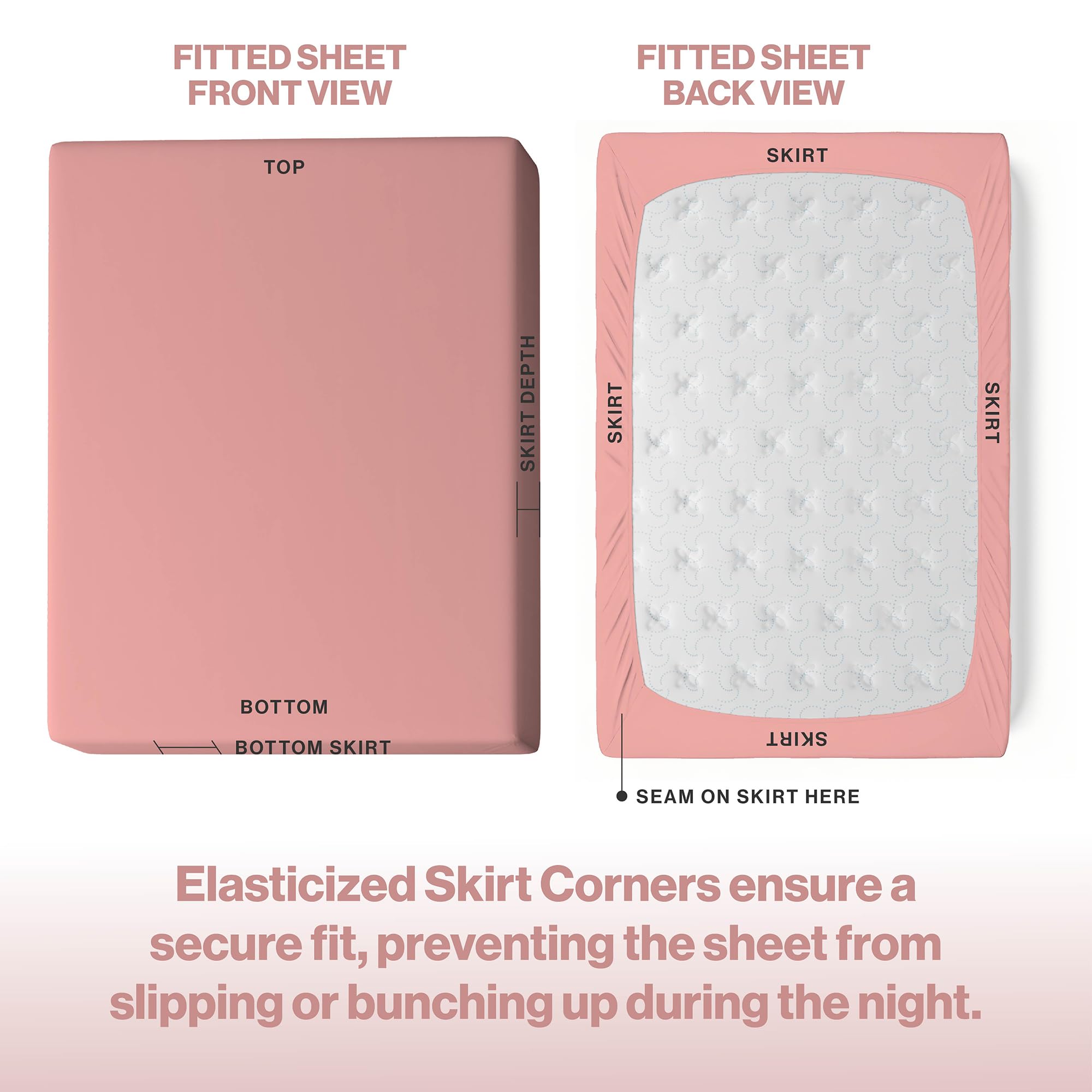 Superity Linen Short Queen Fitted Sheet Made From Cotton. Moisture Wicking Cotton Bed Sheet For Breathable, Dry, And Comfortable