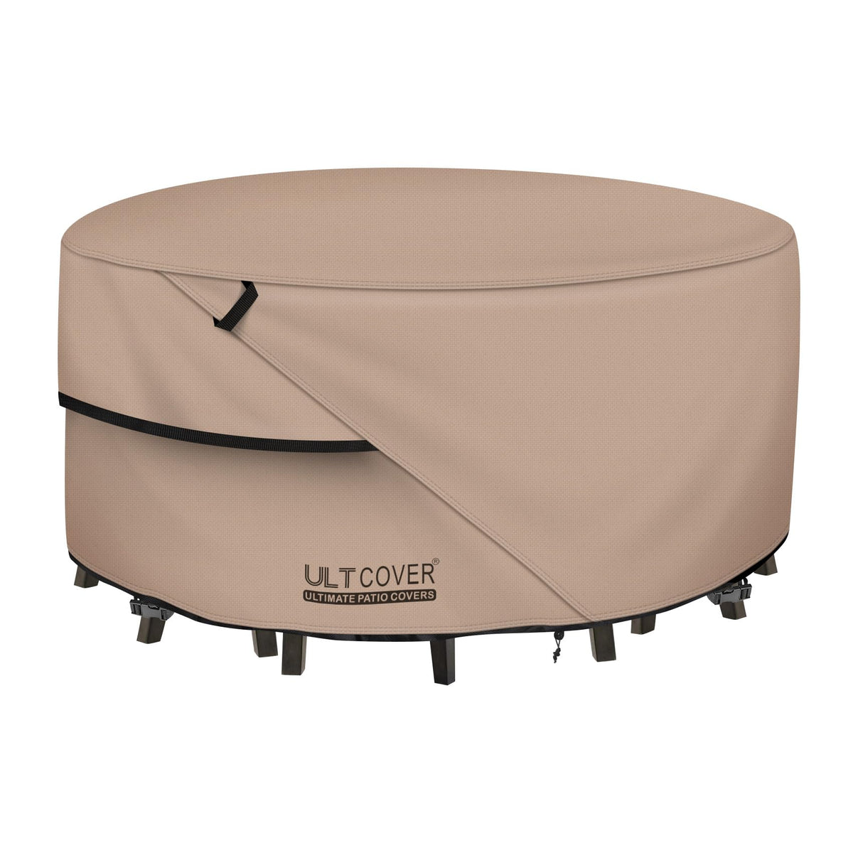 Ultcover Round Patio Furniture Cover - Outdoor Waterproof Table With Chair Set Cover 48 Inch