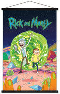 Trends International Rick And Morty - Cover Wall Poster, 22.375 x 34, Print and Black Hanger Bundle