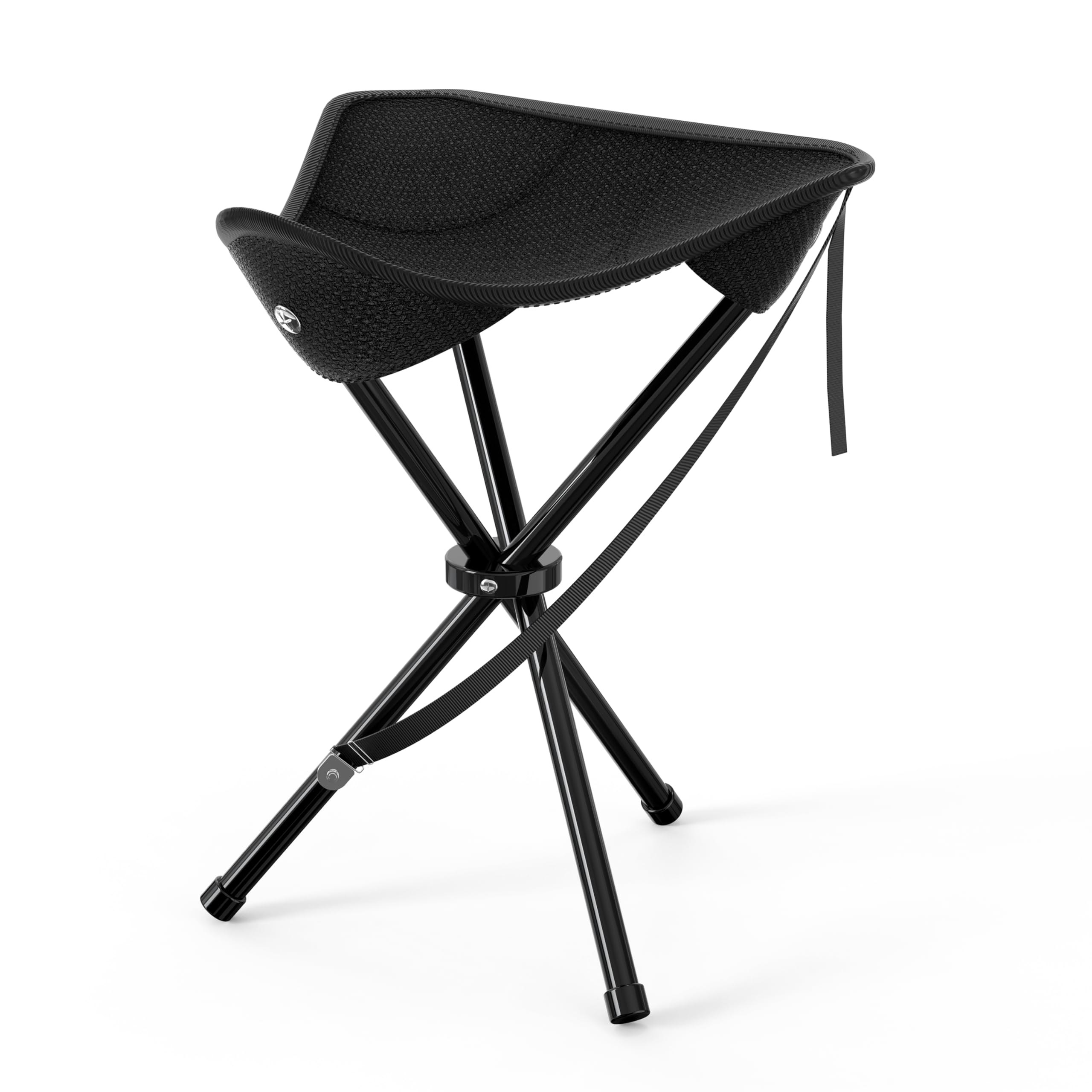 YSSOA Tripod Chair Camping Stool, Portable Folding Chairs for Adults, Tripod Seat for Outdoor Hiking Fishing, Support 132LBS