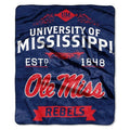 Northwest Ncaa Mississippi Old Miss Rebels Unisex-Adult Raschel Throw Blanket, 50'' X 60'', Label