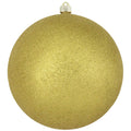 Christmas By Krebs 10 (250mm) Gold Glitter [1 Piece] Extra Large Solid Oversized Huge Big Outdoor Plastic, Water Resistant Ball 