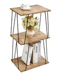 KJGKK Tall Side Table, Small End Table, 29 inch High Entryway Table, Bedside Table for Living Room, Bedroom and Office, Greige &