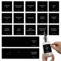 Spaceneat Olive Oil & Coffee Syrup Labels For Bottles - 2.5' X 2.5' Waterproof Kitchen Pvc Sticker Labels For Oils, Coffee Syr