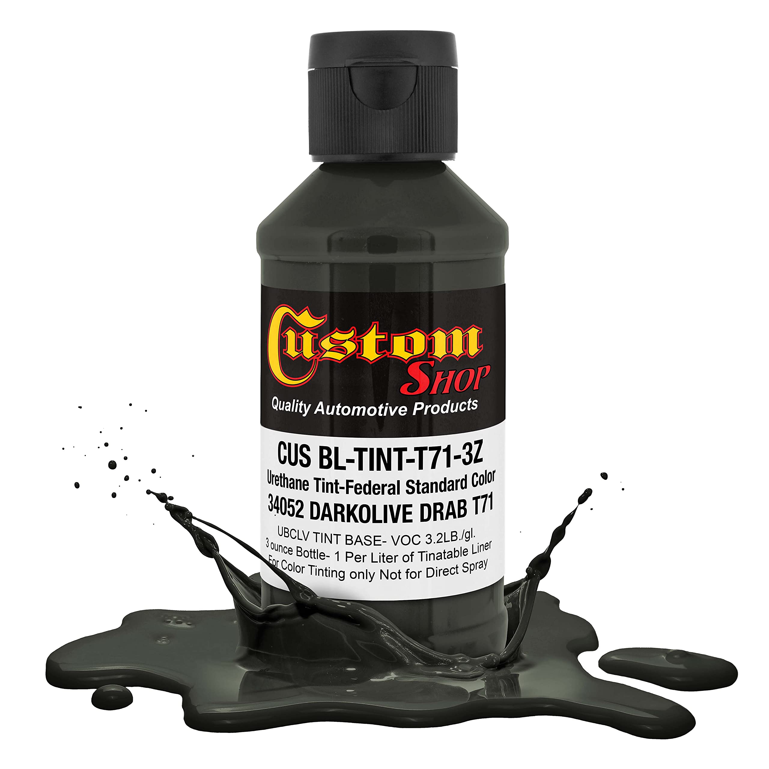Custom Coat Camouflage Series 3 Ounce (Usmc Dark Olive Federal Standard Color #34052) Urethane Tint Concentrate For Tinting Truc