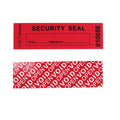 Tamperseals Group - 100Pcs 30X90 Mm Red 100% Total Transfer Tamper Evident Security Warranty Void Stickers/Labels/Seals With Ser