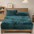 Phf Truly Velvet Fitted Sheet King Size, 1 Pack Luxury Super Soft Cozy Comfy Flannel Bottom Sheet With 15' Deep Pocket, Suitabl