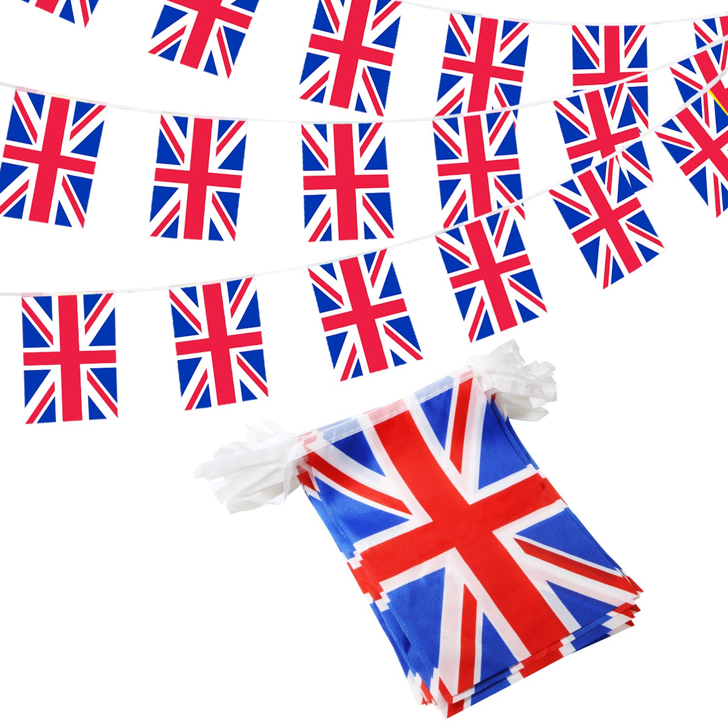Anley United Kingdom String Flag - Uk String Pennant Banners Patriotic Events British Union Jack Decoration Sports Bars - 33 Fee
