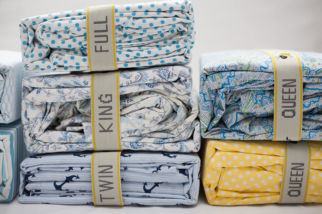 Sheet Keepers Closet Organization - Bed Sheet Organizer - Closet Organizer Sheet Bands Bed Linen Label - Bed Sheet Storage Sheet