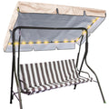 Glicraft Led Lighted Porch Swing Canopy Replacement Waterproof Swing Top Cover Led Swing Canopy Replacement Canopy Sun Shade Awn