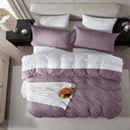 Nestl Twin Duvet Cover Set - Soft Prewashed Dusty Purple Duvet Cover Twin/Twin Xl, 2 Piece, With Zipper Closure, 1 Duvet Cover 68X90 Inches And 1 Pillow Sham - No Comforter