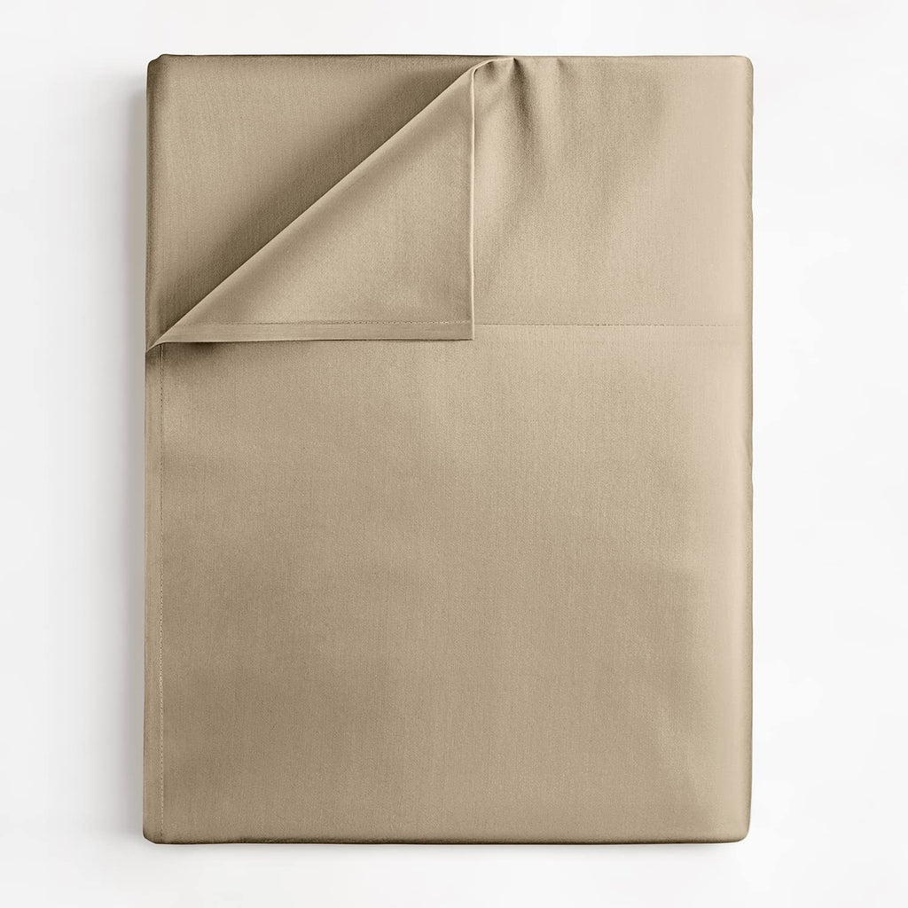 Twin Xl Size Flat Bed Sheet - Hotel Luxury Single Flat Sheet Only - Wrinkle Free & Fade Resistant Flat Sheet - Extra Soft, Breathable Bedding For Women, Men, Kids & Teens - Cream Flat Sheet Only